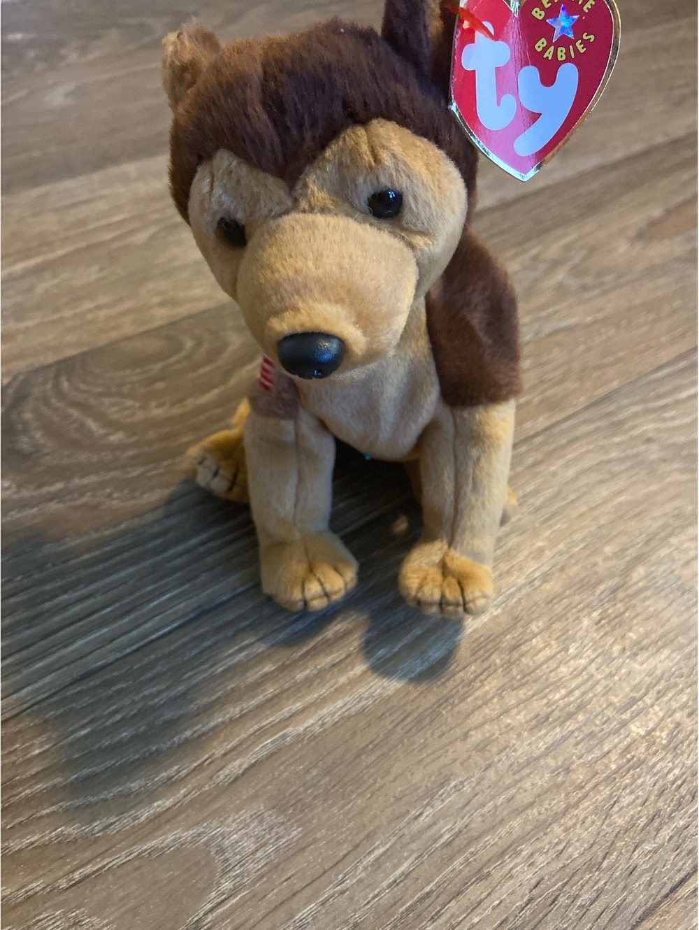 Ty Beanie Babies Courage Plush Dog with American Flag Patch